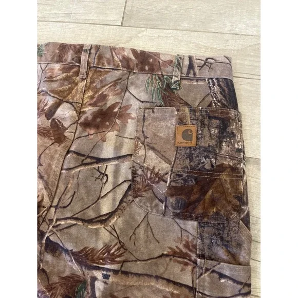 Vintage Y2K Carhartt Realtree Camo Work Wear Carpenter Pants 42 X 32‎
